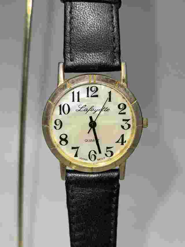 Lafayette Women's Quartz Watch Large Numerals Leather Strap