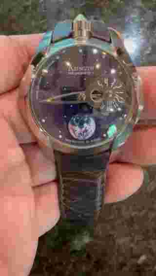 Azimuth SP-1 Mechanique (Spaceship) Mens Watch w/ Extra Strap. New. Full Set