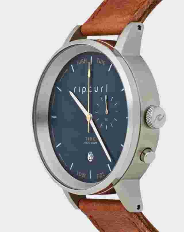 Rip Curl Womens CIRCA TIDE DIAL LEATHER SURF WATCH - A1156G Navy Rrp $299.99