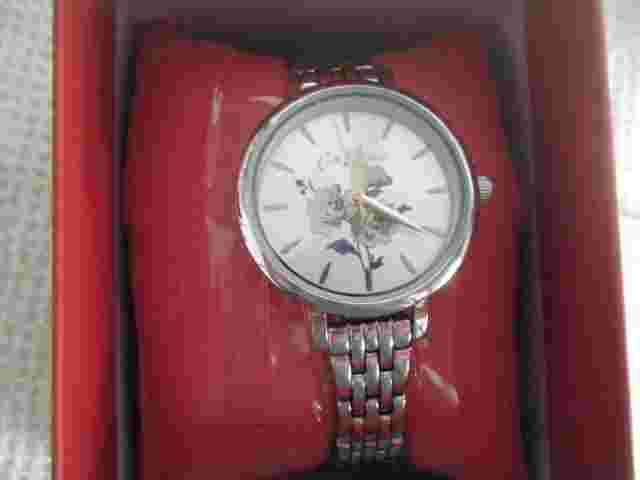 Brand New In Box Cath Kidston (SCKL042SM) Silver Floral Faced Watch