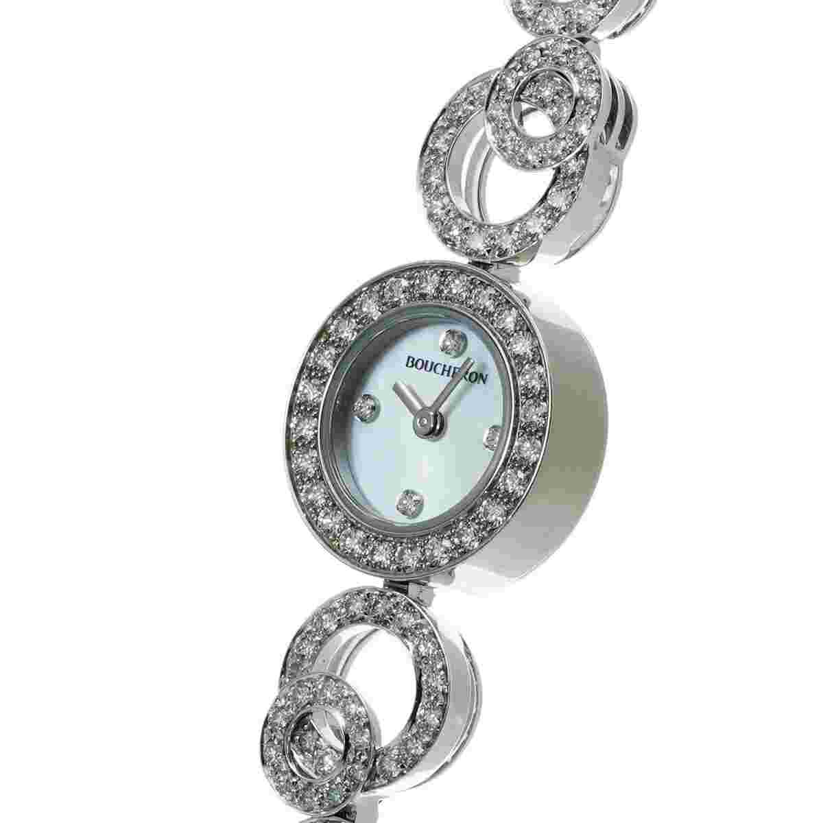 BOUCHERON Ava Deco 4P Diamond Bezel/Bracelet Diamond WA008503 shell/diamond ...