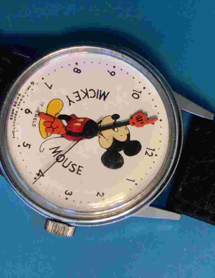 Mickey Mouse Watch Disney Productions Swiss Rare Lady