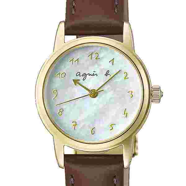 agnes b. FCSD991 Wrist watch Marcello Solar White shell SS Analog Women Unused