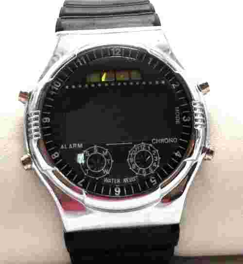 New Men's Diver Water Watch Aspen Direct Marketing Snooze Needs Battery 9 1/2"L