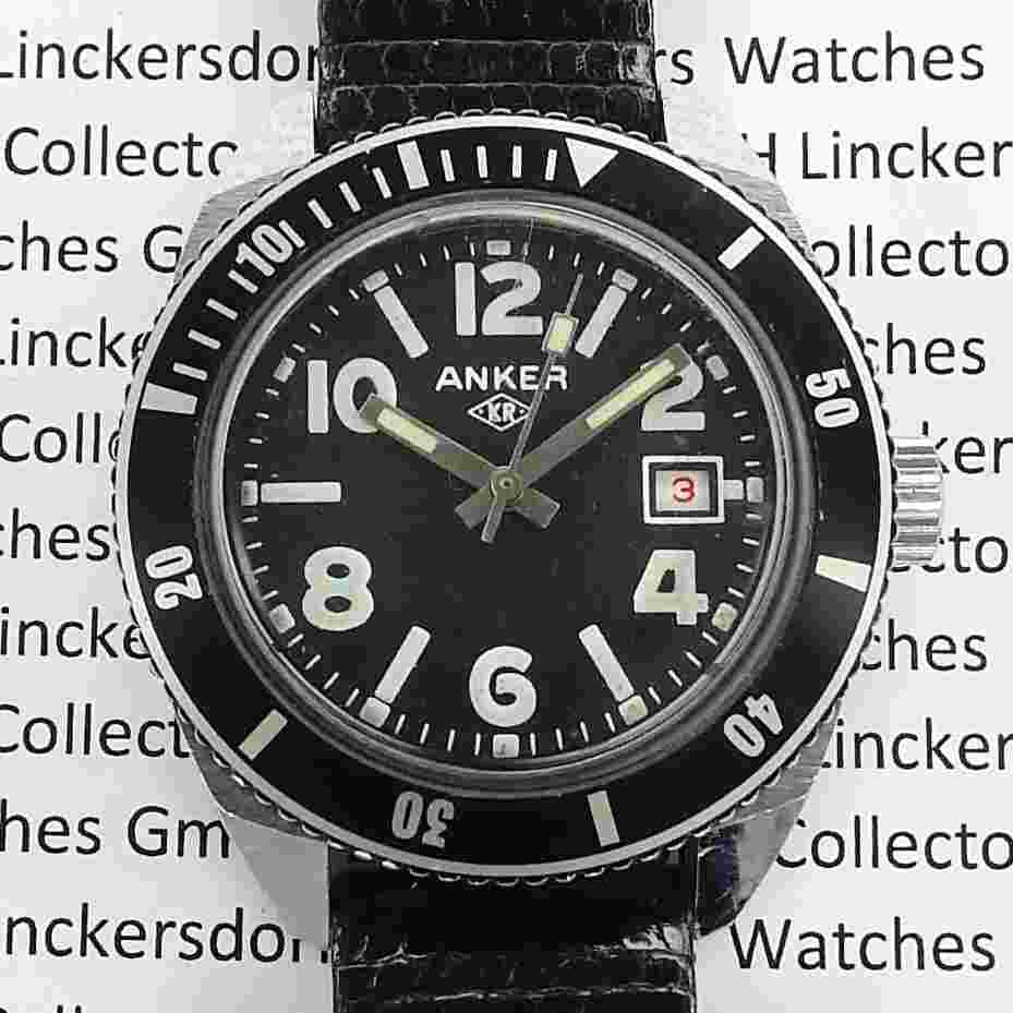 ANKER Military Diver's Watch Cult - Men's Steel Wristwatch 80th Century Manual Winding