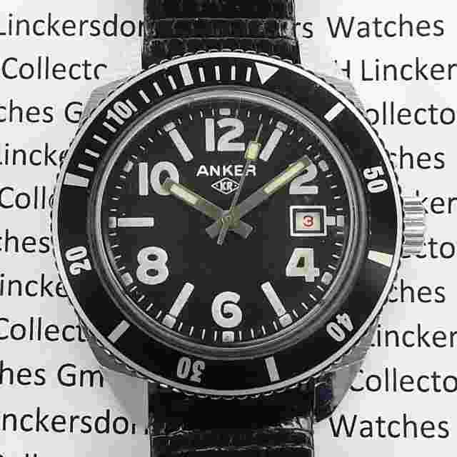 ANKER Military Diver's Watch Cult - Men's Steel Wristwatch 80th Century Manual Winding