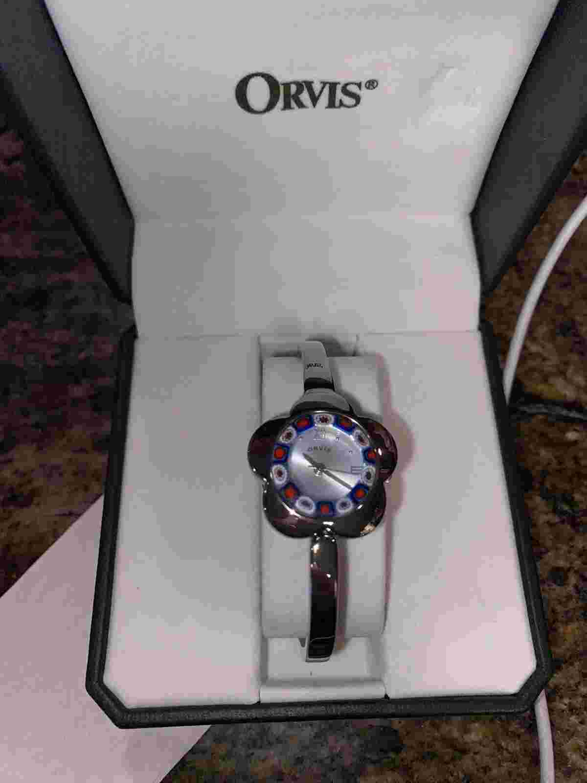 Orvis Vintage Watch Quartz Crown Flower Expanding Watch New Vintage Org Case SS