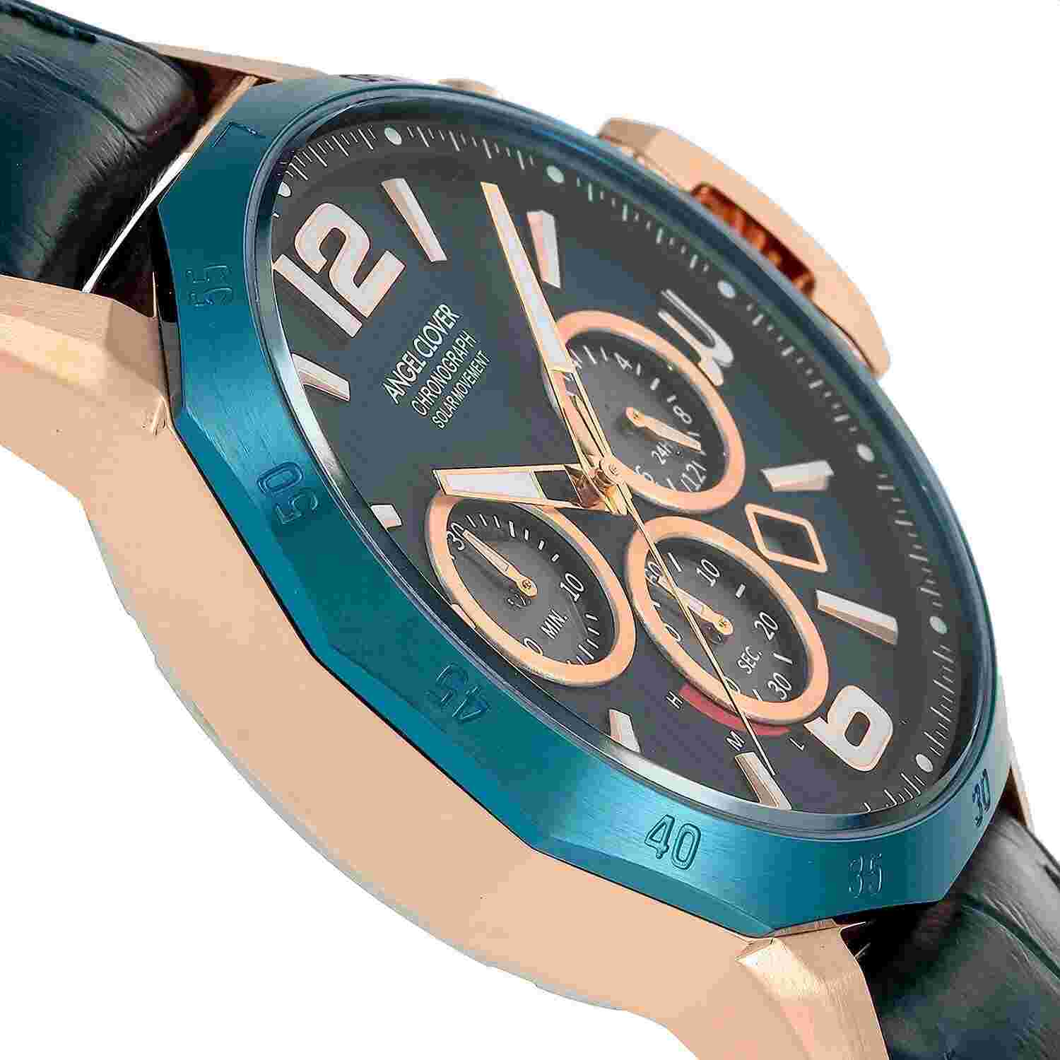 Angel Clover TIME CRAFT Solar Men's Navy Solar Quartz Ref. NTS45PNV-NV Watch