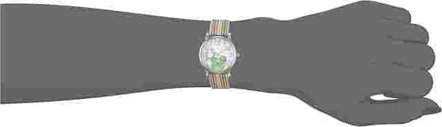 Accutime Muppets Women'S MU1010 Kermit the Frog Dial Multi-Color Watch with Fabr