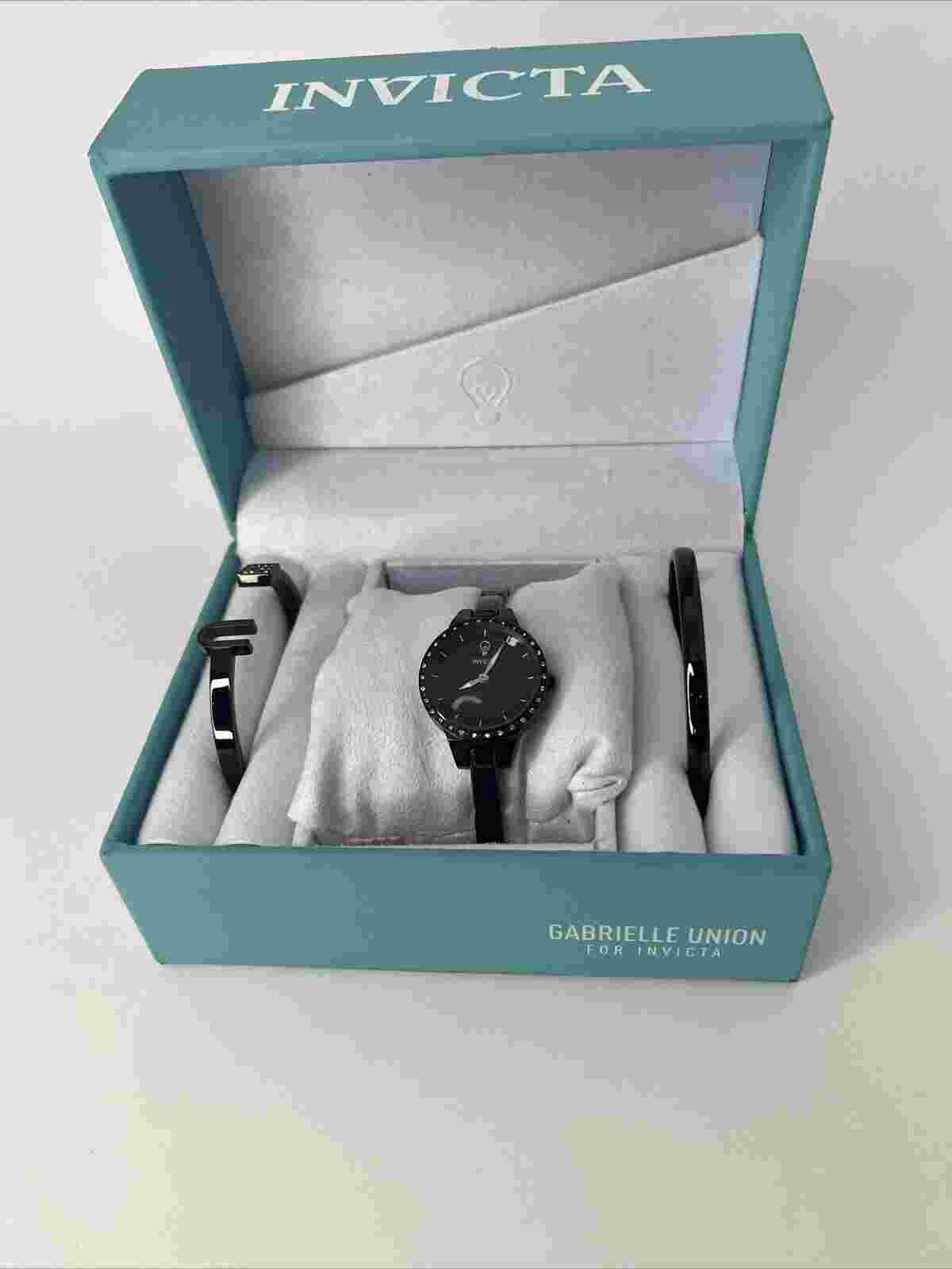Invicta Women’s Gabrielle Union Watch Set Black Metal Needs Battery