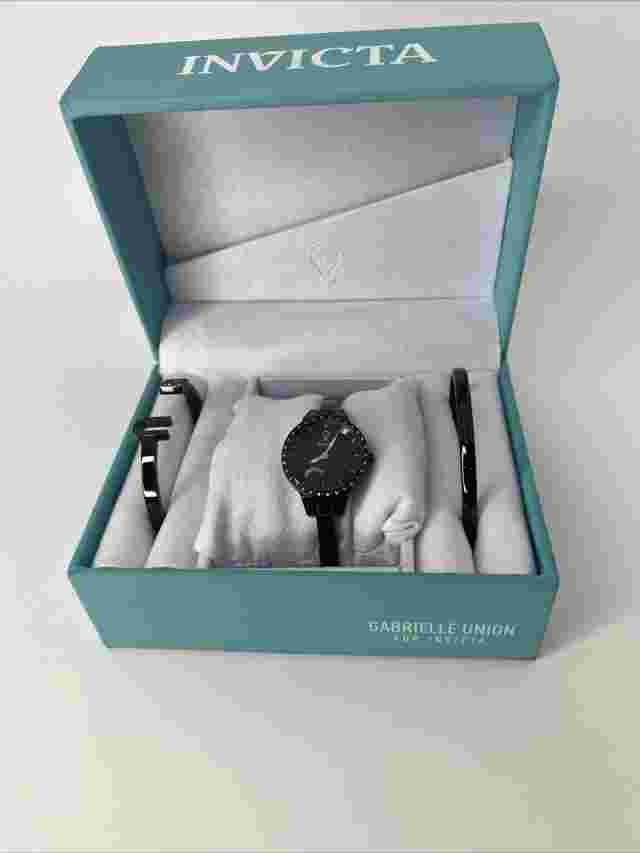 Invicta Women’s Gabrielle Union Watch Set Black Metal Needs Battery