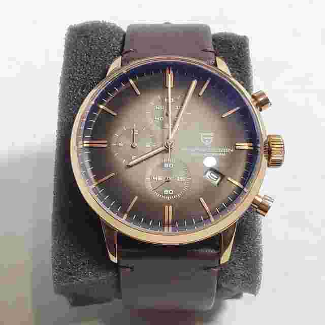 PAGANI DESIGN PD-2720K Date Chrono Leather Band Men's Quartz Watch NEW IN BOX