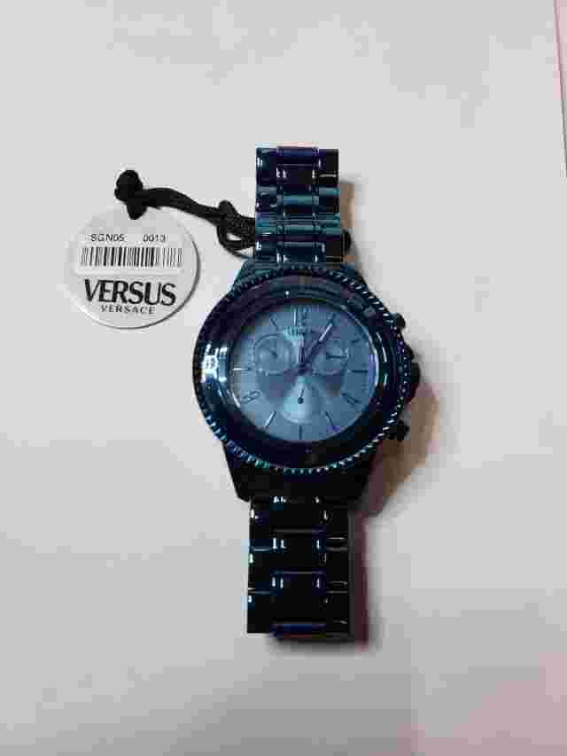 Versus By Versace Tokyo Blue Dial Unisex Watch SGN050013 New w/Tags Ion-plated