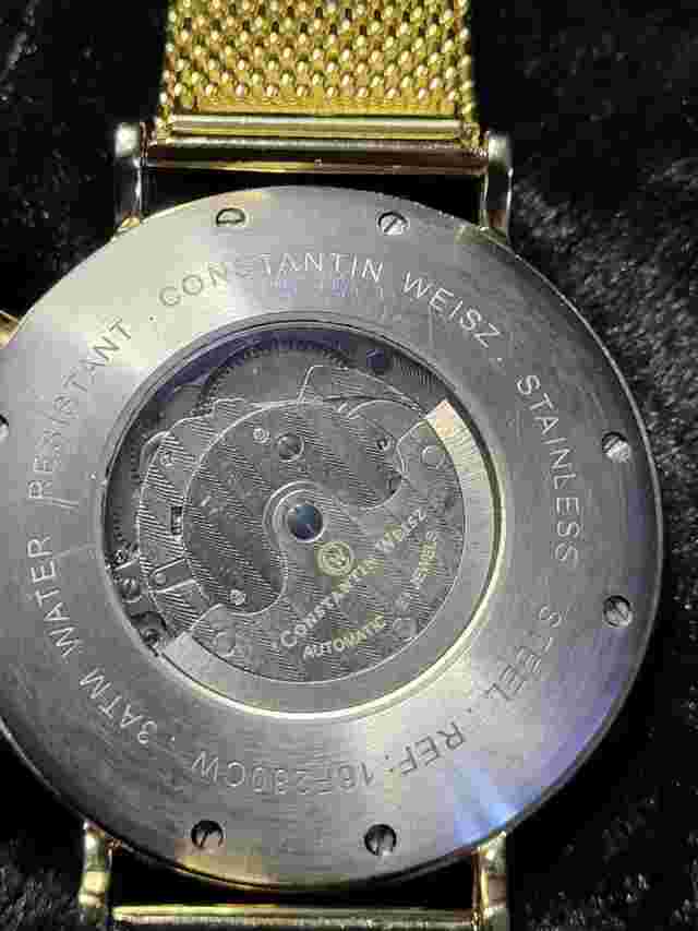 Constantin Weisz Automatic Watch  21 Jewels Skeleton Back.