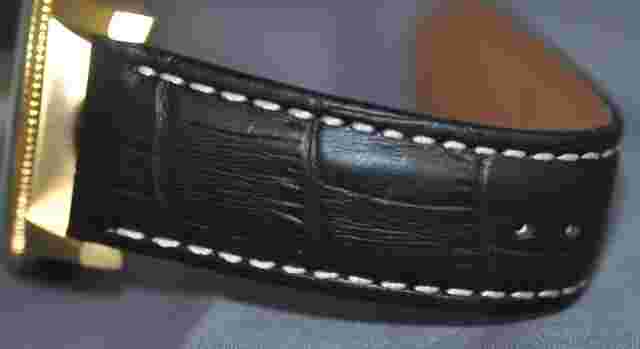 S. Coifman Men's Gold Dial Black Genuine Leather Watch SC0107