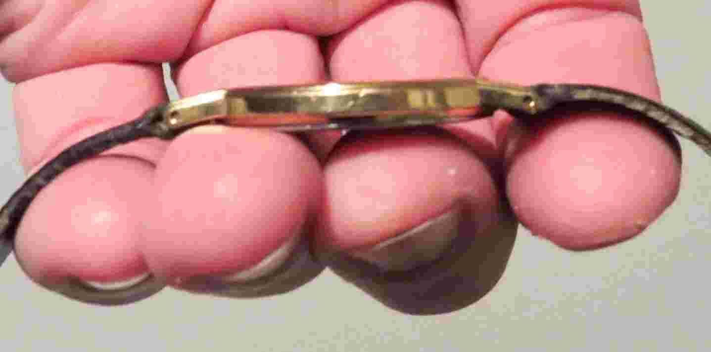 Vintage 1980’s Lassale Dress Watch Men 31mm Gold Dial 9550-6019 Original