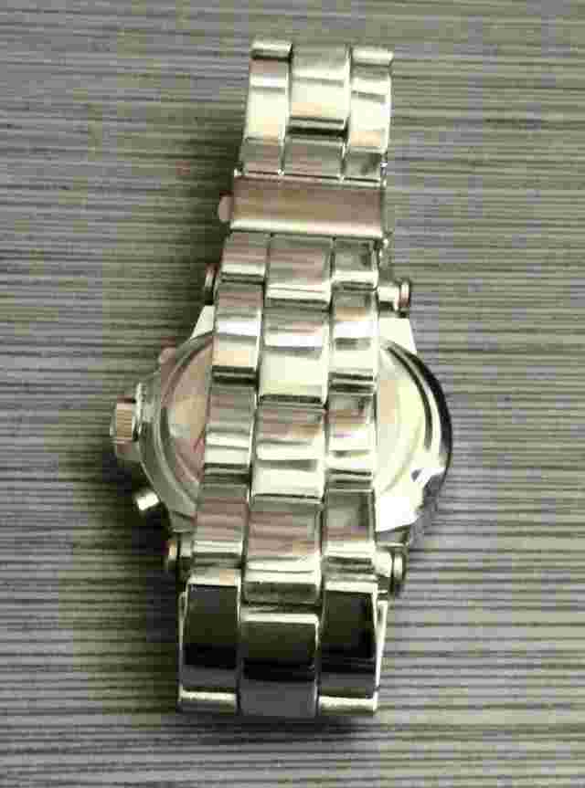Santini Silver Men's Watch Round Silver Dial on a Silver Linked Band New Item!