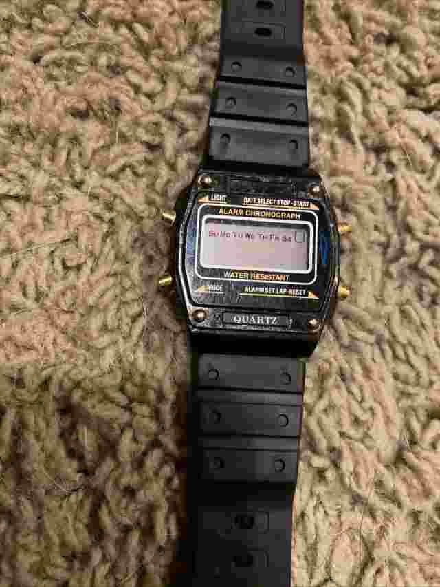 Vintage Quemex Digital Sport Chrono Watch Water Resistant