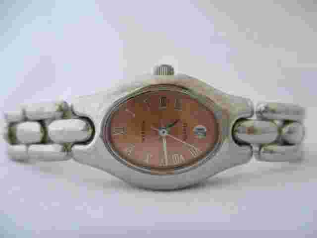 Merona Ladies Silver Toned Analog Metal Band Watch