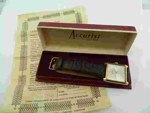 Accurist 1963 Vintage Watch With Original Box And Papers