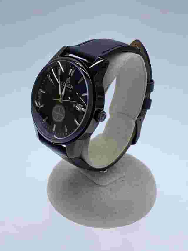 LOBOR Automatic Wristwatch Analog Leather black