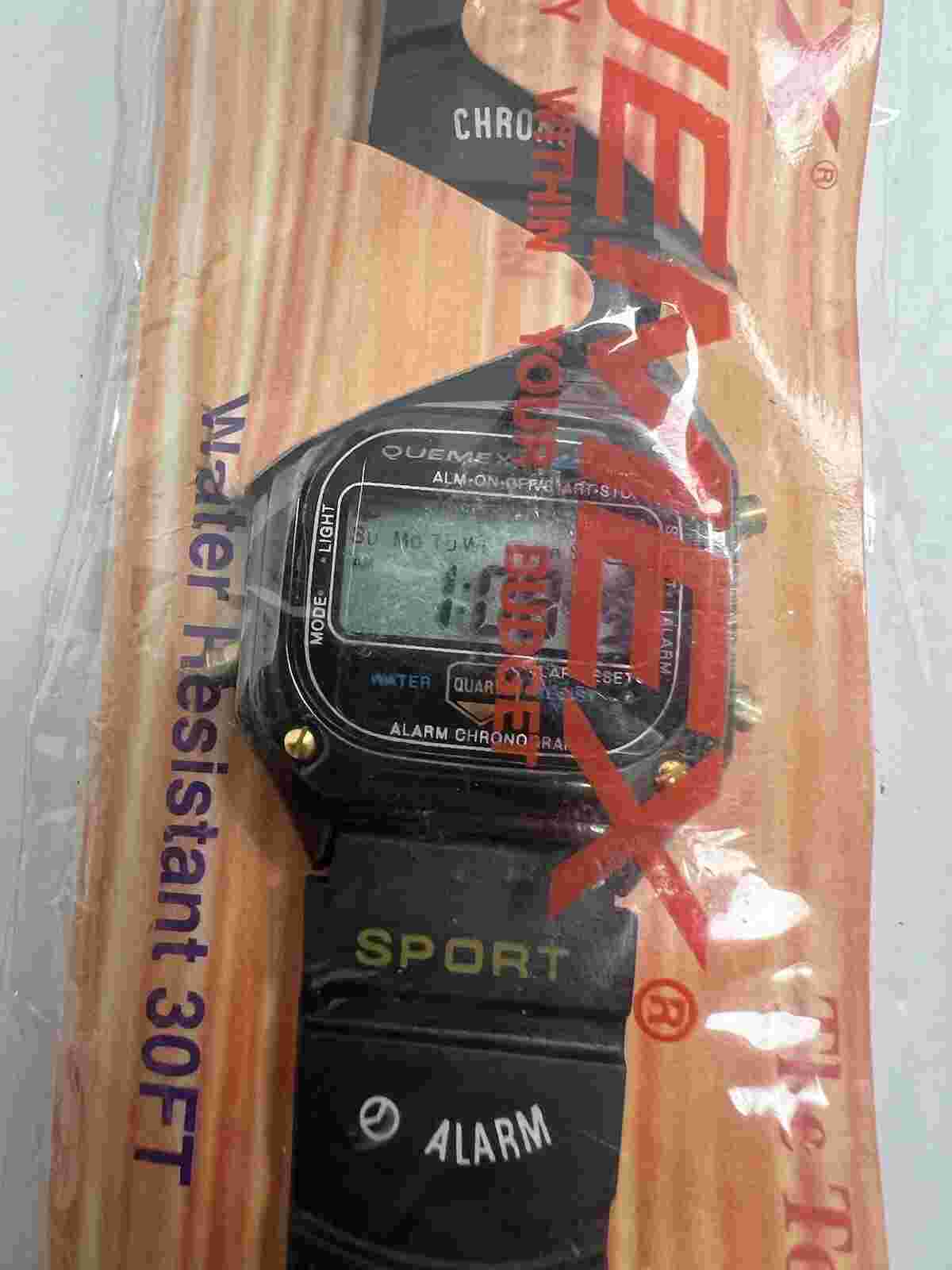 Vintage QUEMEX Alarm  Black Watch - New And Working