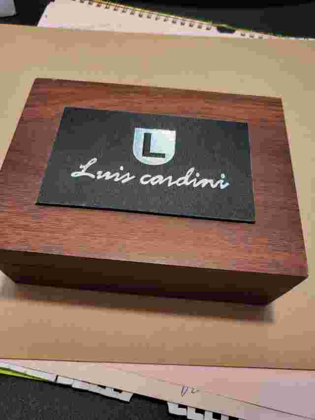 Luis Cardini His Metal Link Stylish Watch NIB 80% BLACK