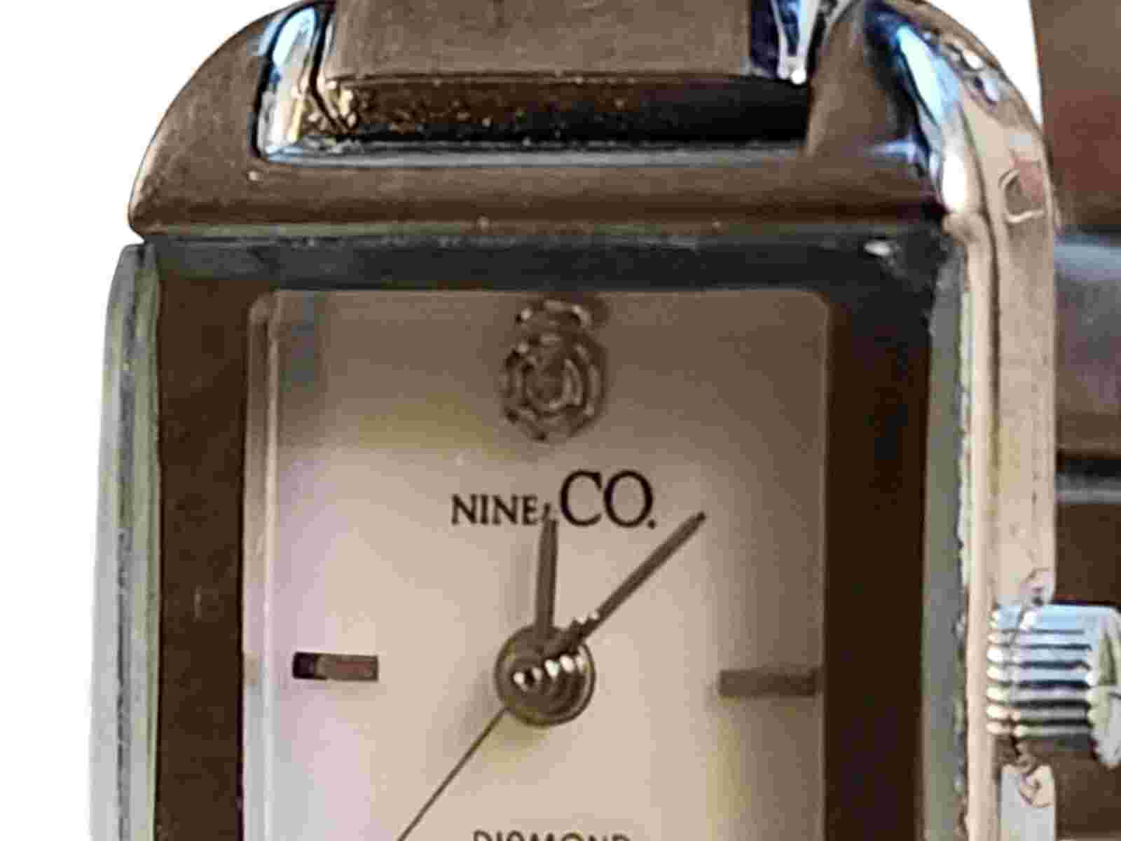 Stylish Nine & Co. Diamond Accent Watch Mother of Pearl Dial Silver Tone