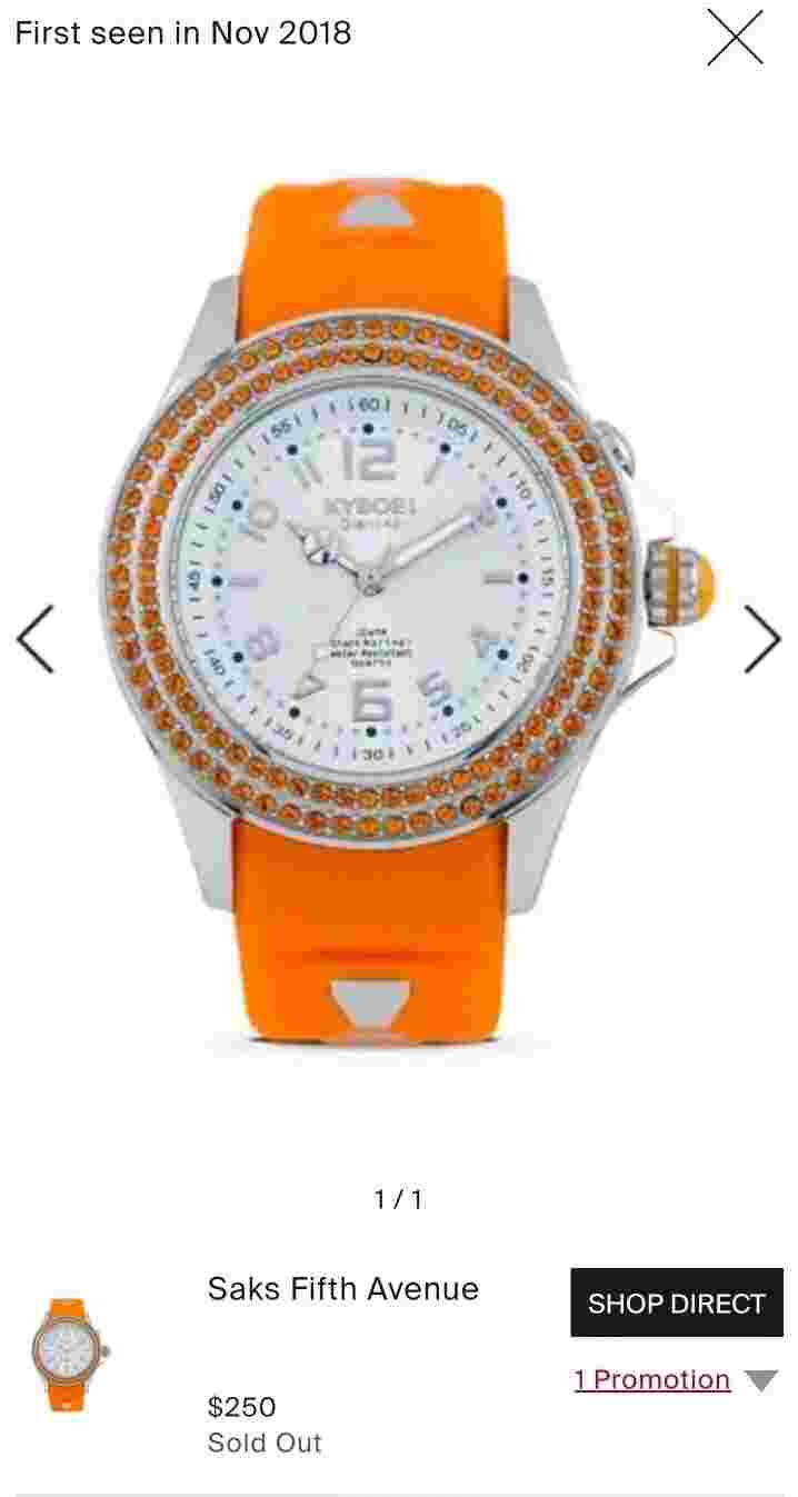 Rare Kyboe! Wristwatch w/sparkling Swarovski bezel From the Radiant Collection!