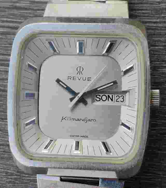 Vintage men's Revue Kilimandjaro automatic watch ETA 2789