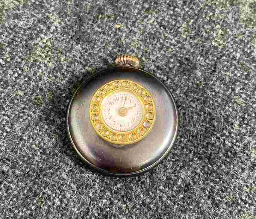 HIRSCH Swiss Rare Buttonhole Watch Neat Mini Design Antique Fashion Vtg