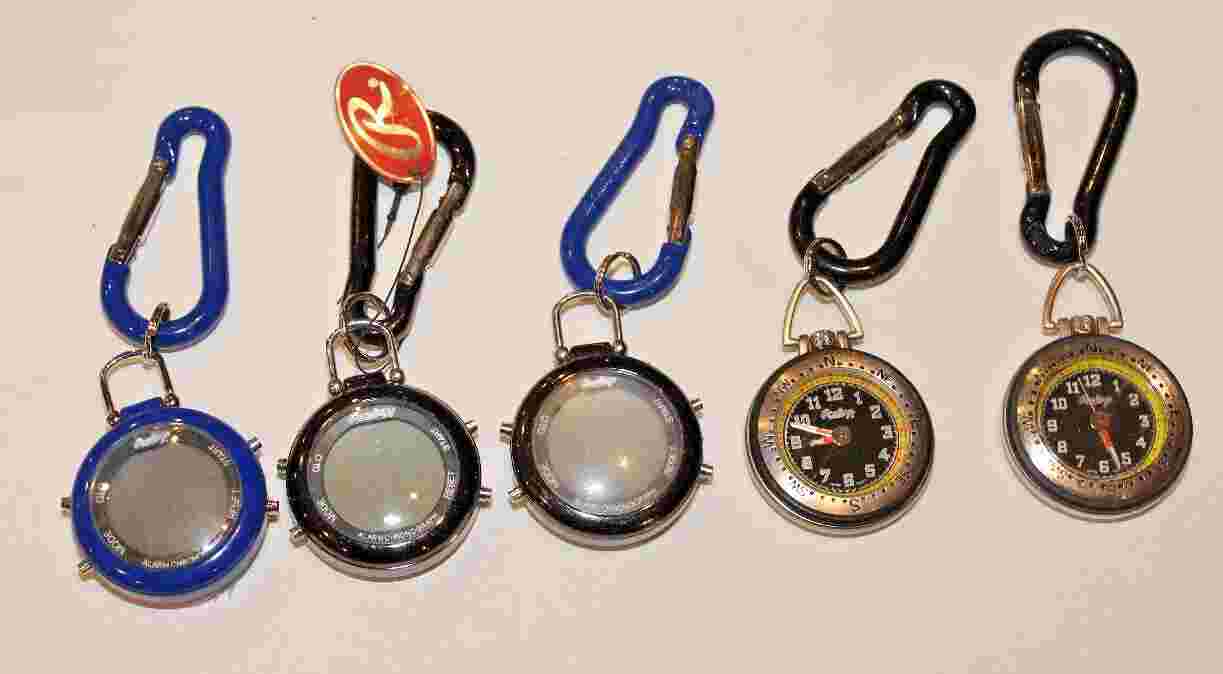 Mixed Lot of 5  Pocket Watches, 3Digital 2Analog 4 Parts or Repair /As shown  #5