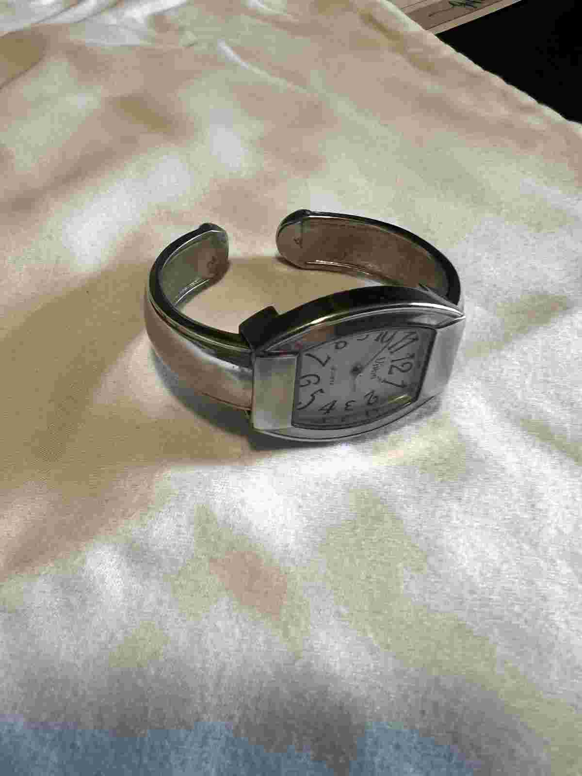 Women's Cuff Watch - Vivani Brand - Classy Silver-Like Band