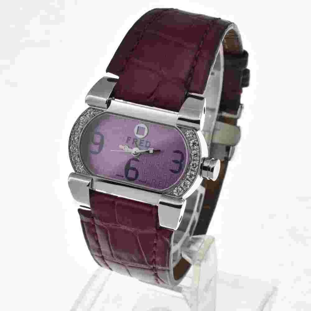 FRED Move one FD012112 Diamond Bezel purple Dial Quartz Ladies Watch P#134976