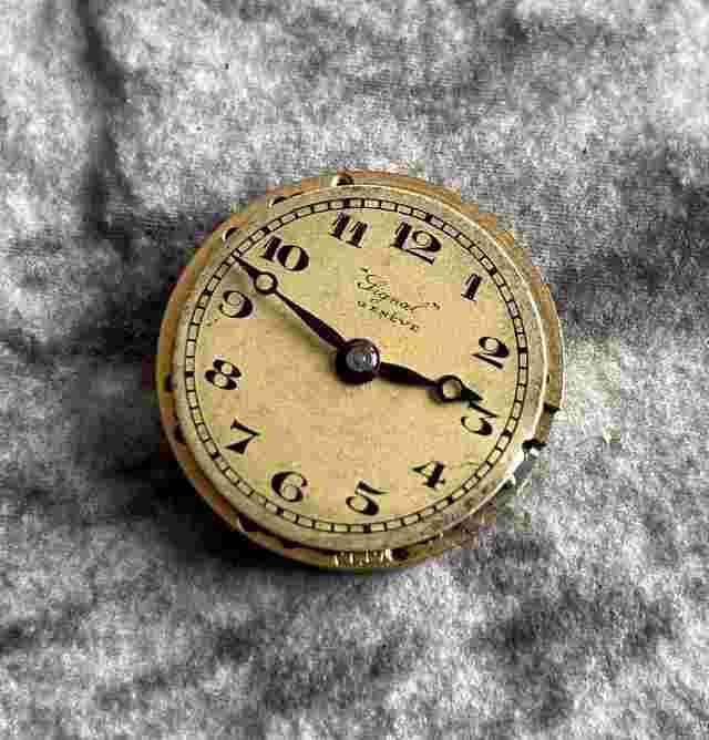 ✩ Antique SIGNAL Geneve 30s movement wrist watch mechanism