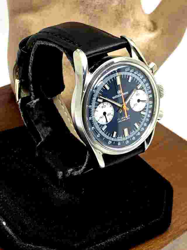 Wakmann Valjoux 7733 1970s Chronograph Men's Watch 37mm