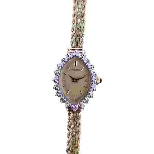 Vintage Pulsar Quatrz V400 L246A Diamond Chip Bezel Womens Watch Vintage
