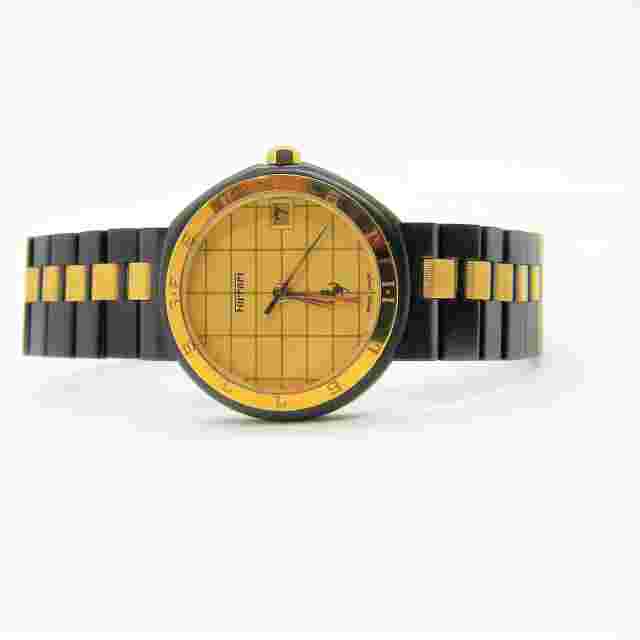 Quartz Watch Ferrari 128540 with Bicolor Grey and Gold Strap with Date