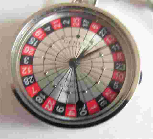 Roulette Wheel Watch-Two Sides-With Clip-Runs