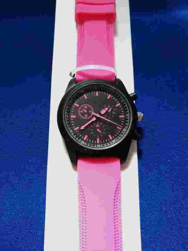 Pink silicone adult watch battery operated New Needs battery