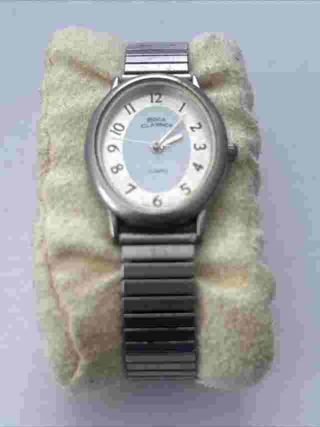 Vintage Women’s Boca Classics Wrist Watch Quartz Silver Tone Japan Movt VTG