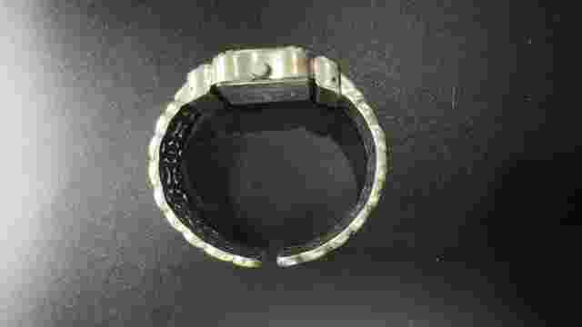 JEAN PAUL SILVER TONE CLAMPER BRACELET JAPAN MOVEMENT WATCH