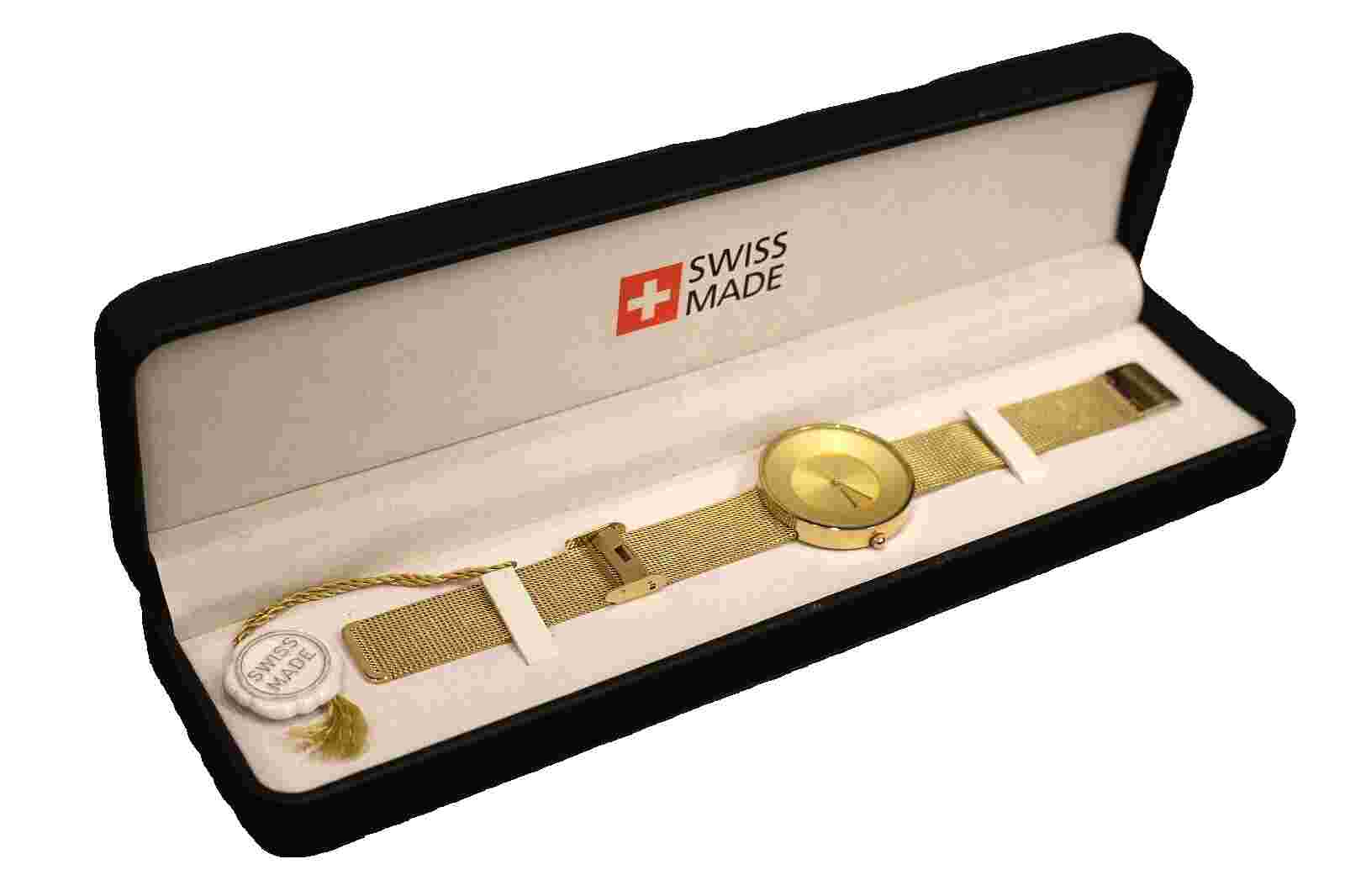 Lambretta Cielo Gold Tone Metal Chain Band  & Face Quartz Watch