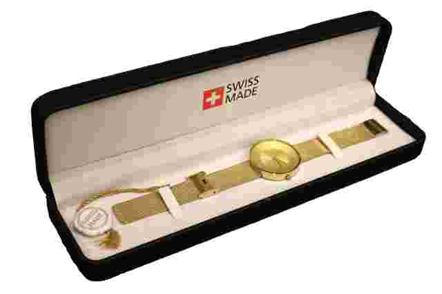 Lambretta Cielo Gold Tone Metal Chain Band  & Face Quartz Watch