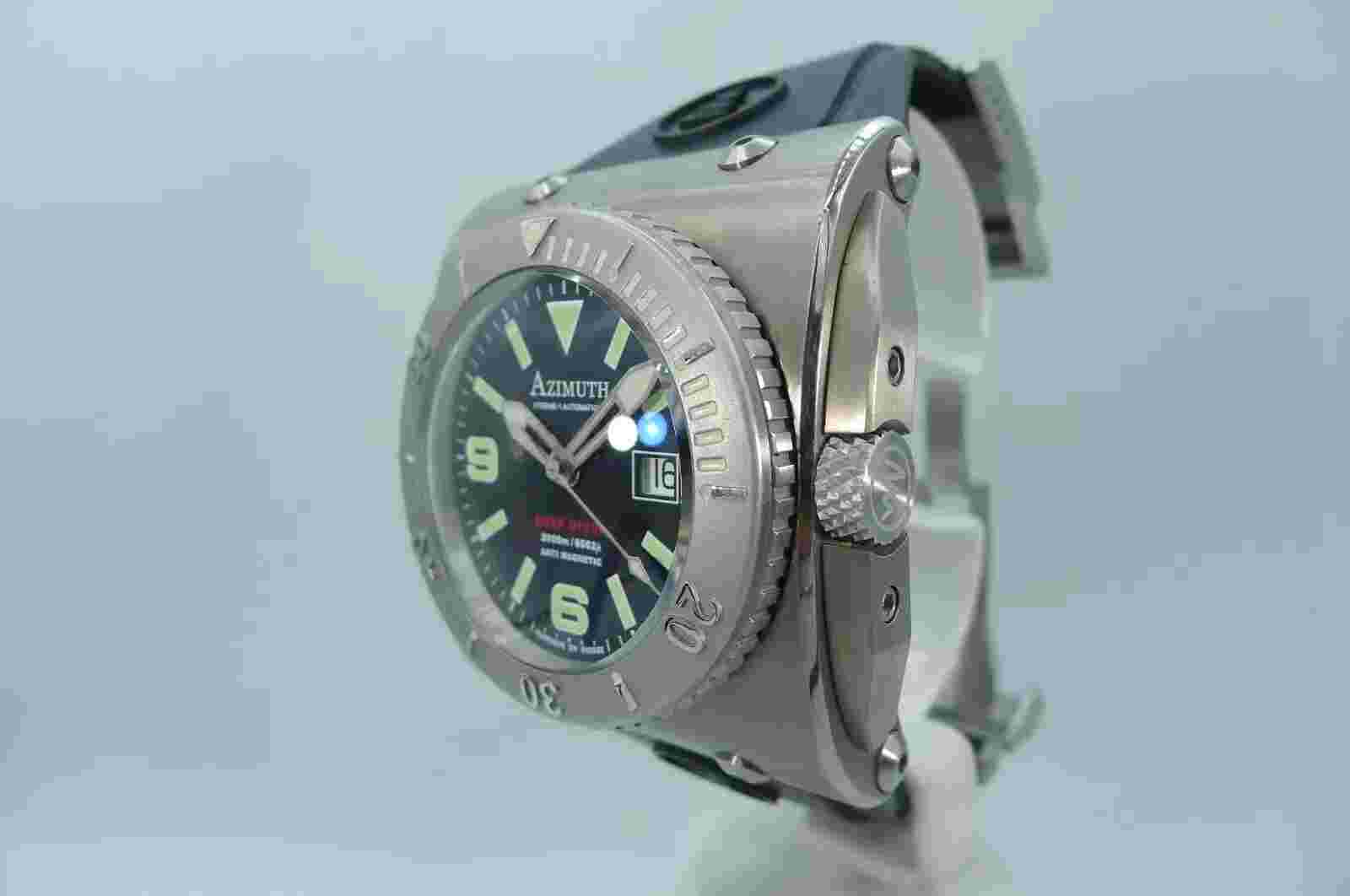 AZIMUTH XTREME-1 DEEP DIVER SWISS MADE TITANIUM 45MM 2000M COMPLETE SET