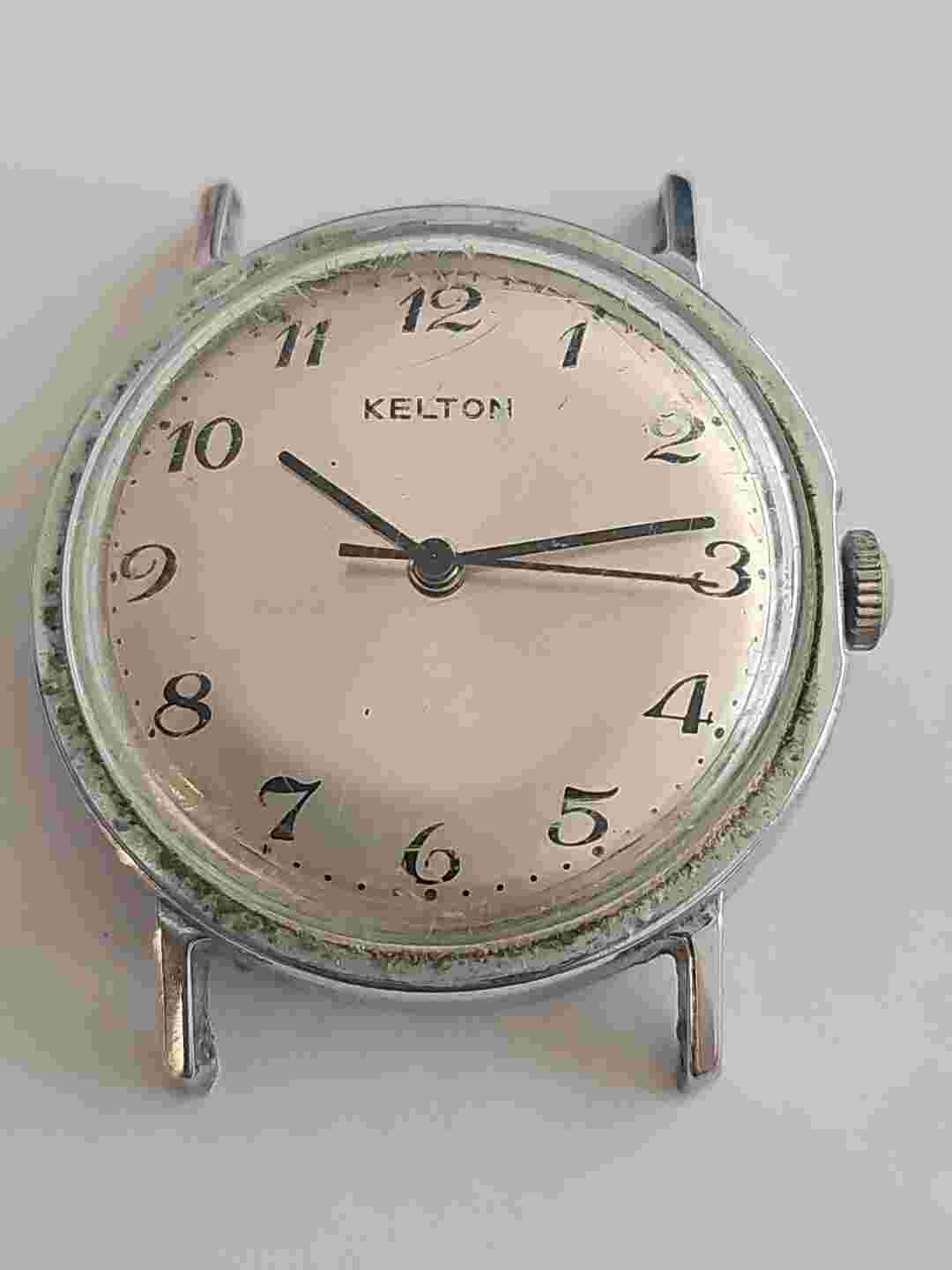 Vintage KELTON Watch Silvertone Working #8697