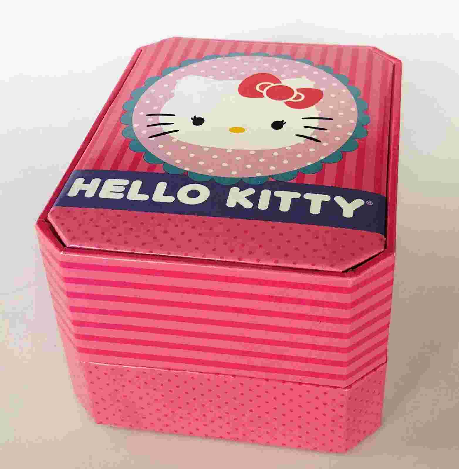 Sanrio Hello Kitty Rhinestone Pink Glitter Silicone Band Watch needs battery