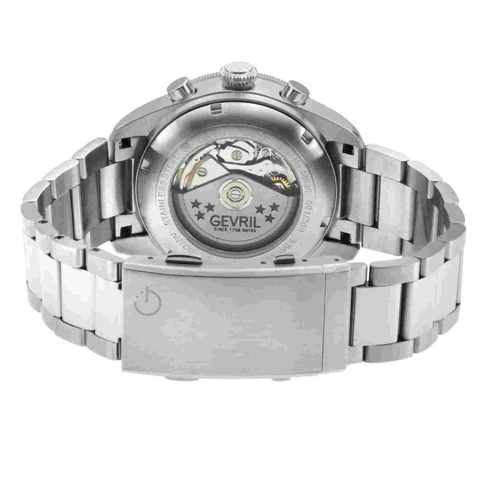 Gevril Men's 48620B Yorkville Chrono Swiss Automatic ETA 7750 Divers Steel Watch