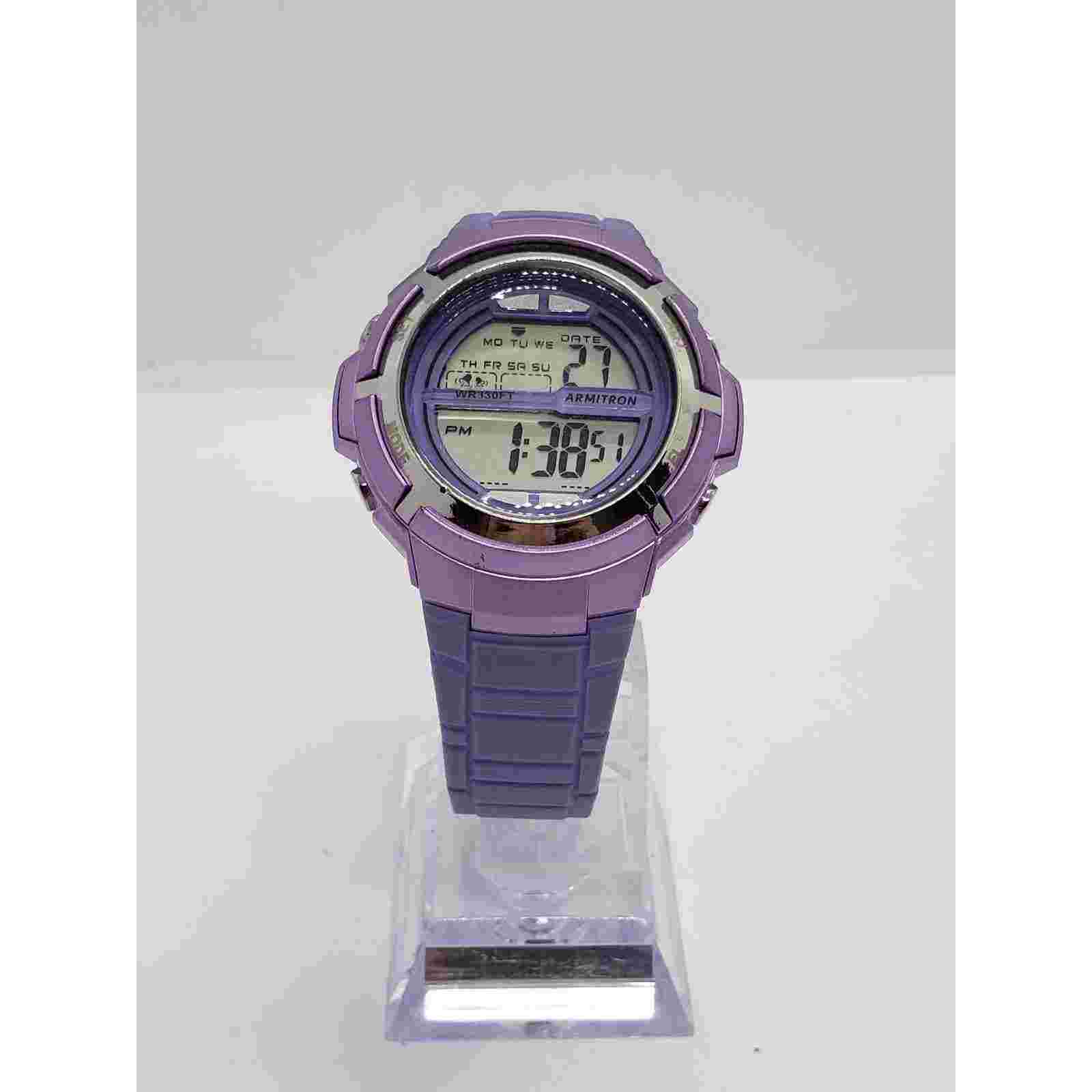 Armitron women's digital watch 45/7045 M1085 purple face Working watch