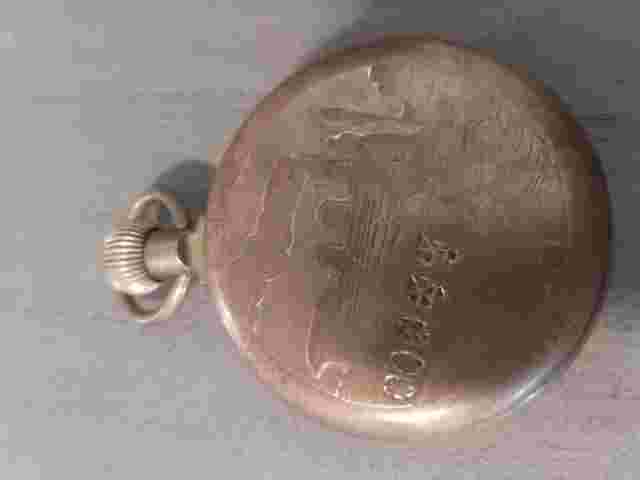 Vintage Sears Mechanical Wind Up  Pocket Watch Locomotive Made in Great Britain